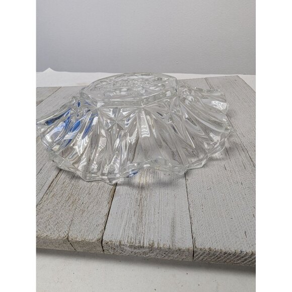 Vintage Federal Glass Pioneer Fluted Fruit Serving Bowl Scalloped Edge - Picture 5 of 6